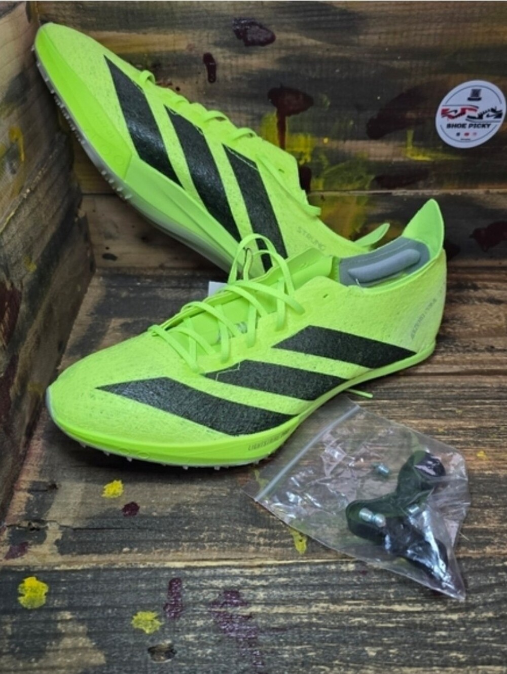 Adidas Adizero Prime SP 3 Strung Spikes Neon Lucid Lemon IH5800 Men’s Sz 7,7.5
